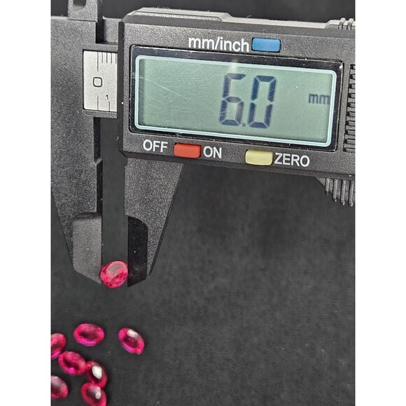 Lab-Grown Ruby Gemstones Lot Of 8, 1.5 ctw Each Loose High Quality Faceted Oval - Picture 8 of 9